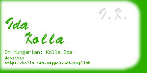 ida kolla business card